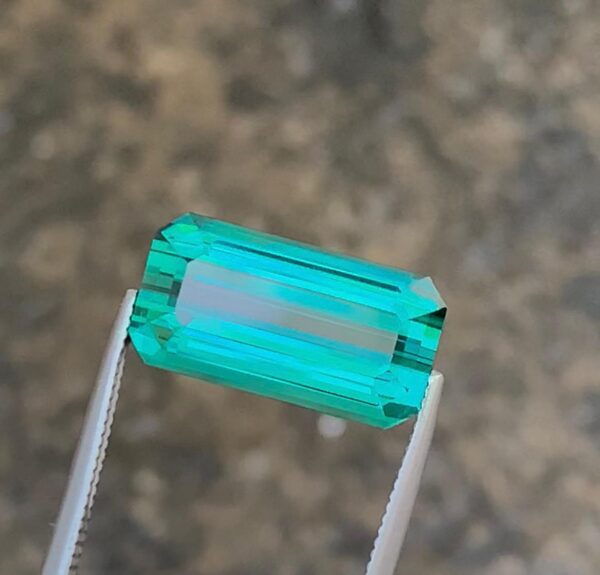 Untreated 6.50CT Neon Bluish Green Tourmaline